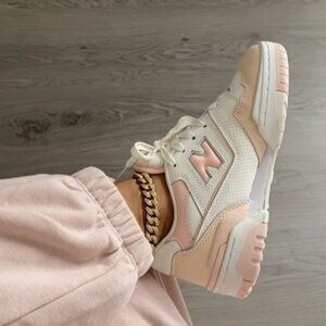 Pink/peach New Balance 550 Sneakers